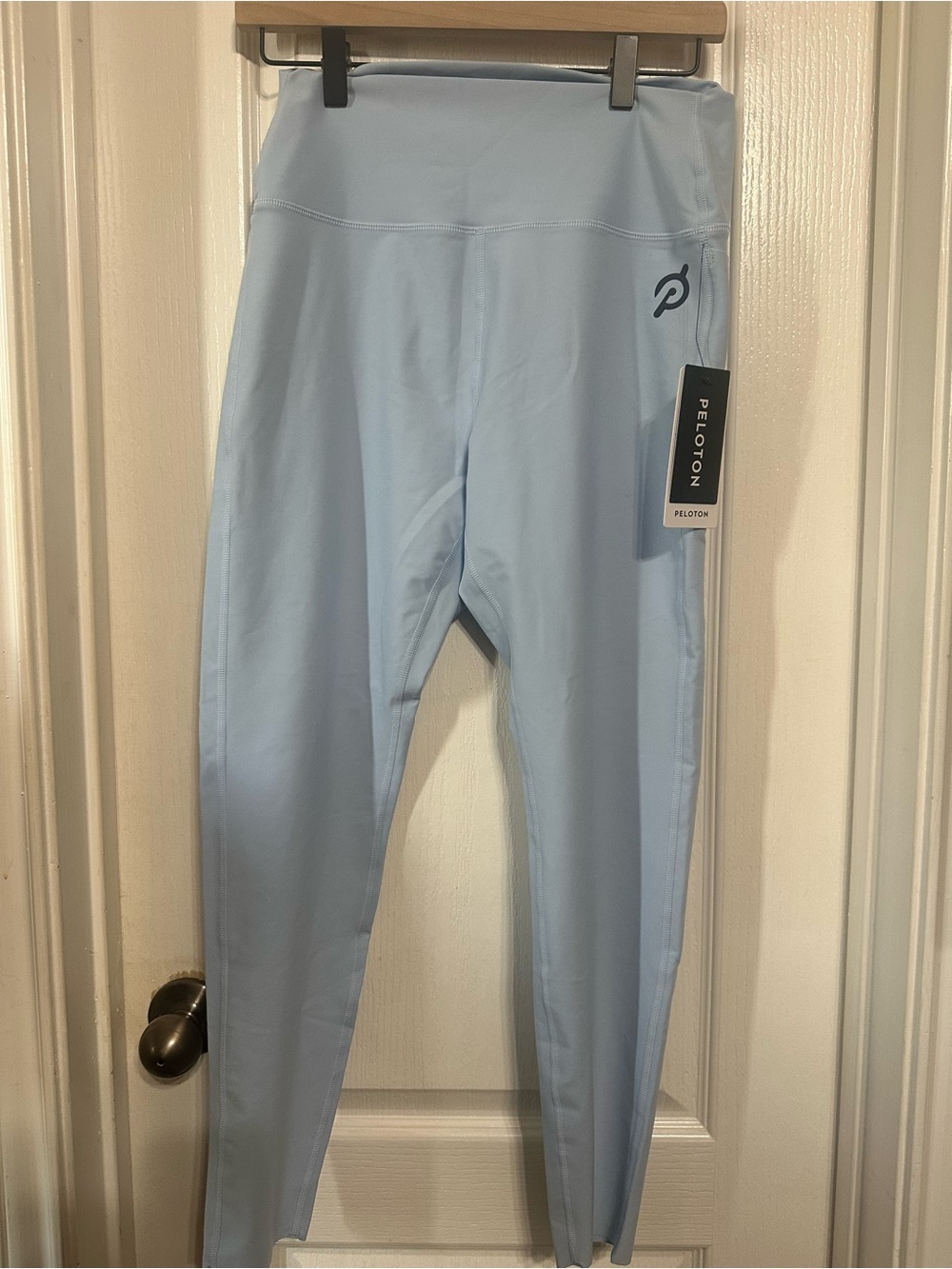 Peloton High-Waist Light Blue Performance Leggings - Picture 2 of 4